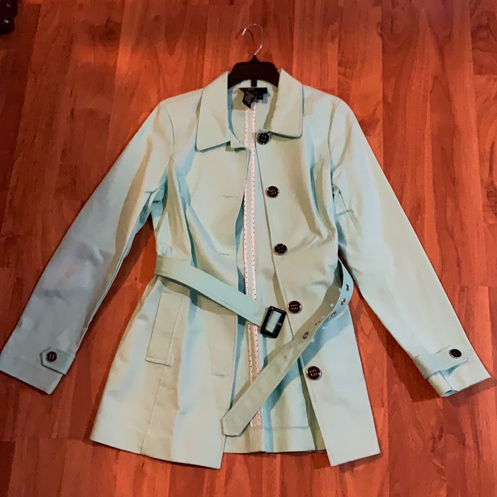 Jules & Leopold Mint Green Trench Coat